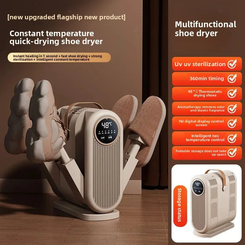 Portable Folding Electric Shoe Dryer, UV Blue Light, UV Sterilization, Deodorizer, Quick-drying Shoe Dryer, Household Shoe Dryer