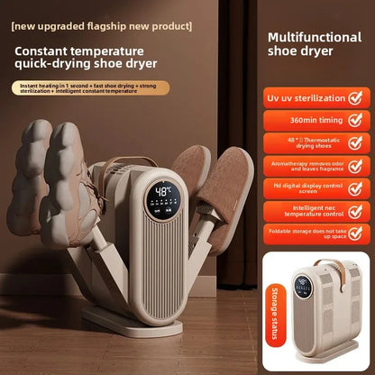 Portable Folding Electric Shoe Dryer, UV Blue Light, UV Sterilization, Deodorizer, Quick-drying Shoe Dryer, Household Shoe Dryer