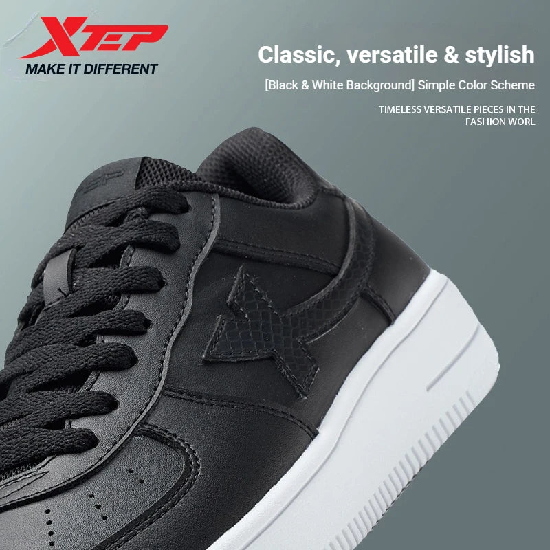 Xtep zapatos de skate para Mujer y hombres moda estilo callejero moda baja suela gruesa durabilidad cómodo zapato.