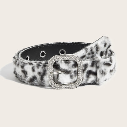 Women's Gothic Y2K Belts, Fashion Artificial Vivid Animal Leather Waistband, Hip Hop Punk Accessories, Pink Denim Waistband for Winter.
