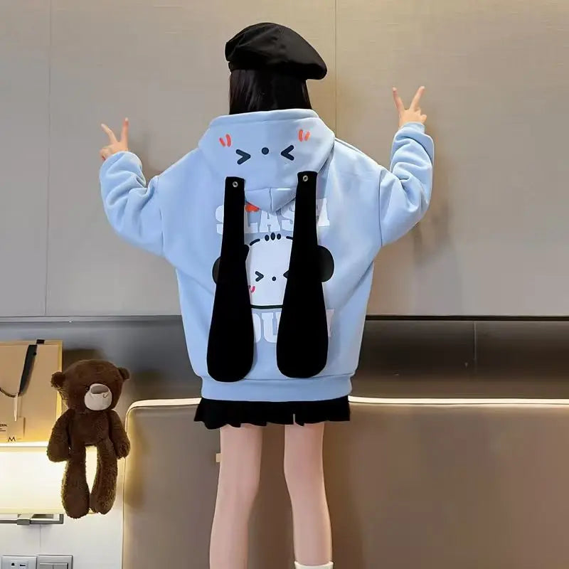 Korean-style long-eared Pacha dog hoodie, loose, trendy, and versatile, for toddlers
