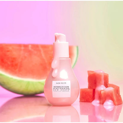 40ML sandía niacinamida brillo esencia bombilla diseño con ácido hialurónico vitamina E maquillaje facial hidratante ligero