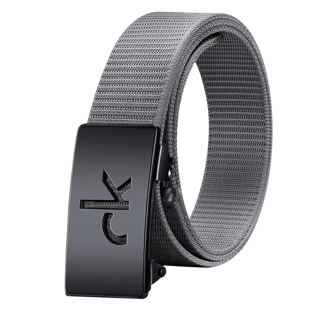 Men's Business Belt with Simple Retro Alloy Automatic Buckle, for Shorts, Belt Accessories, Fashion Casual Belt for Men and Women