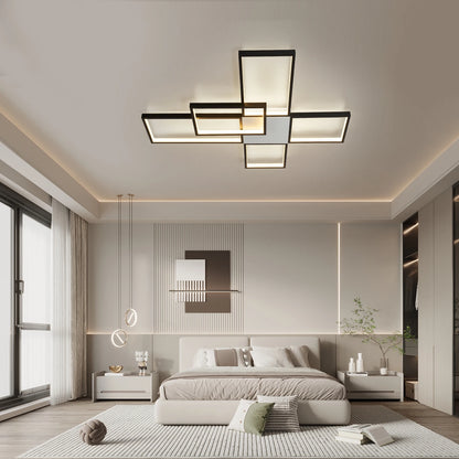 Luces Led de techo modernas para sala de estar, dormitorio, lustre, decoración del hogar, luz de techo regulable, accesorios de lámpara de techo negro/dorado