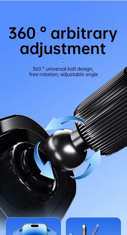 UYUXIO cargador de coche inalámbrico salida de aire soporte de teléfono de carga rápida en el coche para iPhone 16 Pro Max 15 14 12 13 teléfonos Samsung Android