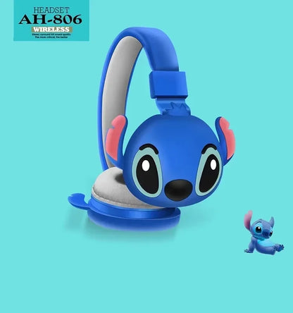 New AH-806 Bluetooth Wireless Headphones with HIFI Stereo Sound, Foldable, with Microphone, Gift for Kids, Anime and Cartoon Design