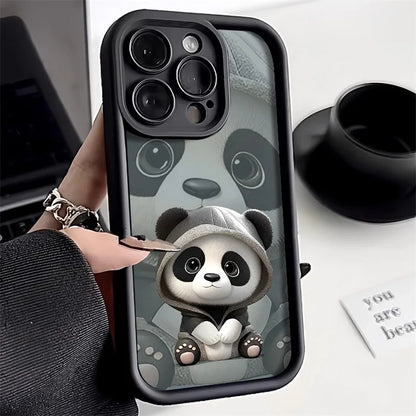 Soft TPU Panda Case for iPhone 15 Pro Max, Cases for iPhone 16 17 Air 13 14 11 12 16E 7 8 Plus SE 17promax 16promax