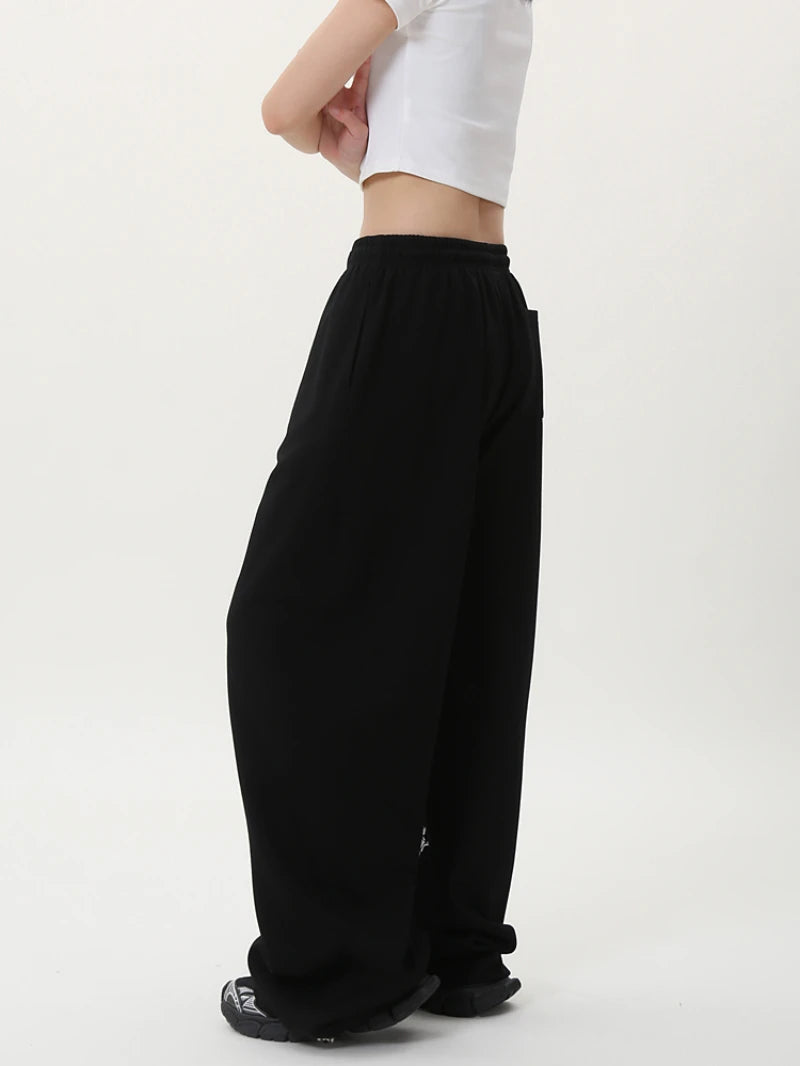 Street Dance Trendy Brand Jazz Dance Pants, American Retro Street Loose Sweatpants for Women, Hip Hop Dance Sweatpants