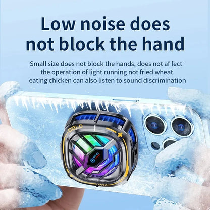 X76 2 en 1 ventilador de refrigeración de radiador móvil magnético 3 velocidades RGB para juego de teléfono PUBG iPhone Samsung Huawei