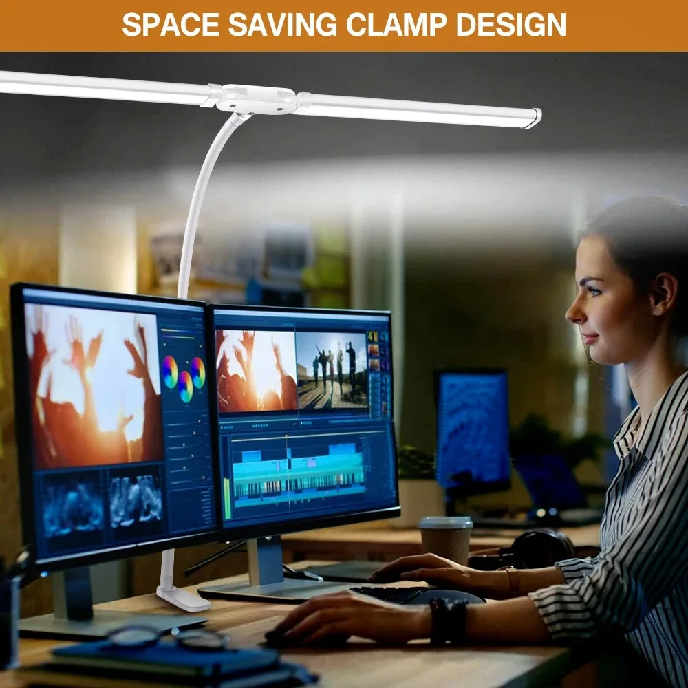 Lámpara de escritorio con Clip Led de un solo cabezal, lámparas de mesa de ordenador regulables, Monitor, luz de arquitecto, lámpara de mesa para luces de lectura de oficina