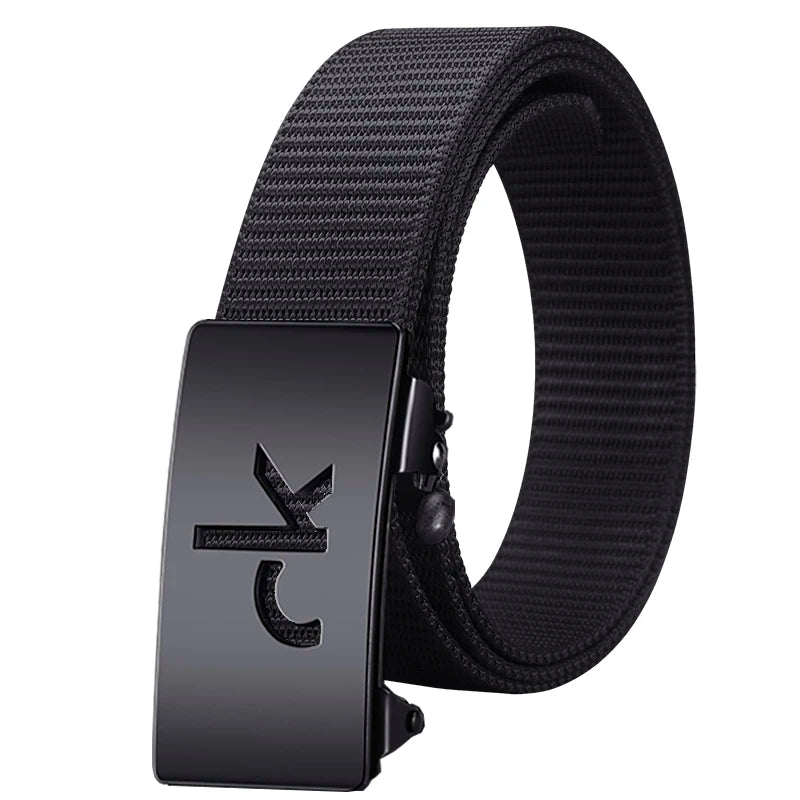 Men's Business Belt with Simple Retro Alloy Automatic Buckle, for Shorts, Belt Accessories, Fashion Casual Belt for Men and Women