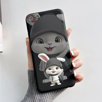 For iPhone 5 5S Case Cute Bear Cartoon Frog Painted Soft Cover For iPhone SE 2016 2020 2022 SE2 Silicone Phone Case Coque Funda