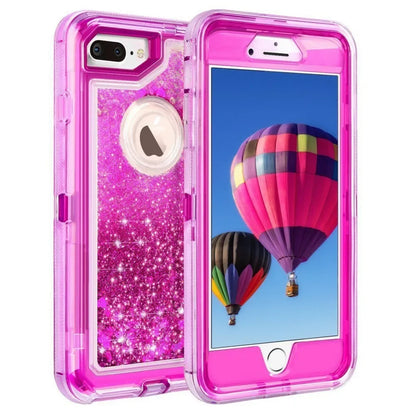 Luxury Dynamic Glitter Quicksand Case for iPhone 17 16 15 14 13 Pro Max X XSMAX XR SE 6 7 8 Plus, Heavy Shockproof Phone Cover