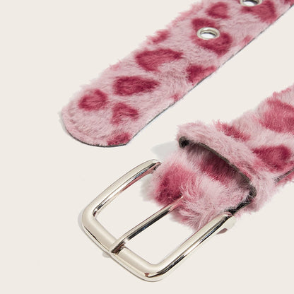 Women's Gothic Y2K Belts, Fashion Artificial Vivid Animal Leather Waistband, Hip Hop Punk Accessories, Pink Denim Waistband for Winter.