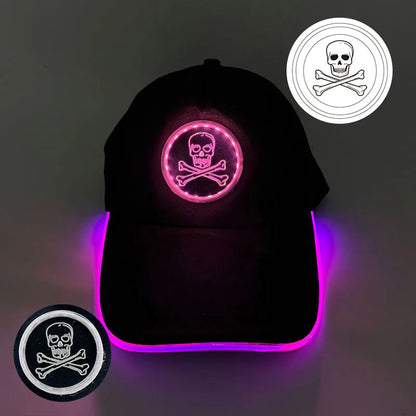 Sombrero fluorescente LED de fibra óptica, gorra de béisbol brillante de neón, suministros de fiesta de baile, sombrero de Rap de hip hop, accesorios de Club, disfraz