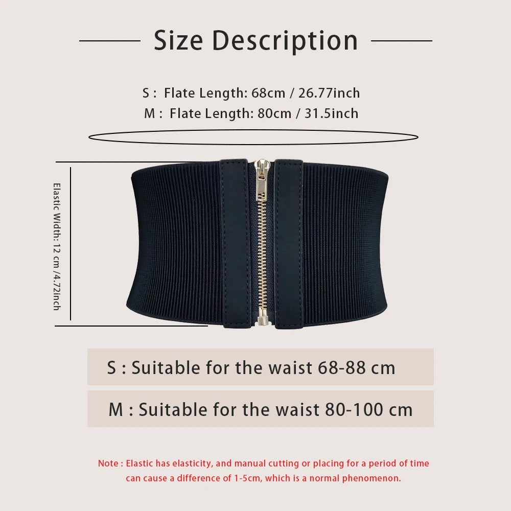 Cinturones elásticos anchos de diseñador a la moda para mujer, vestido femenino de alta calidad, cinturón de corsé negro, fajas elásticas