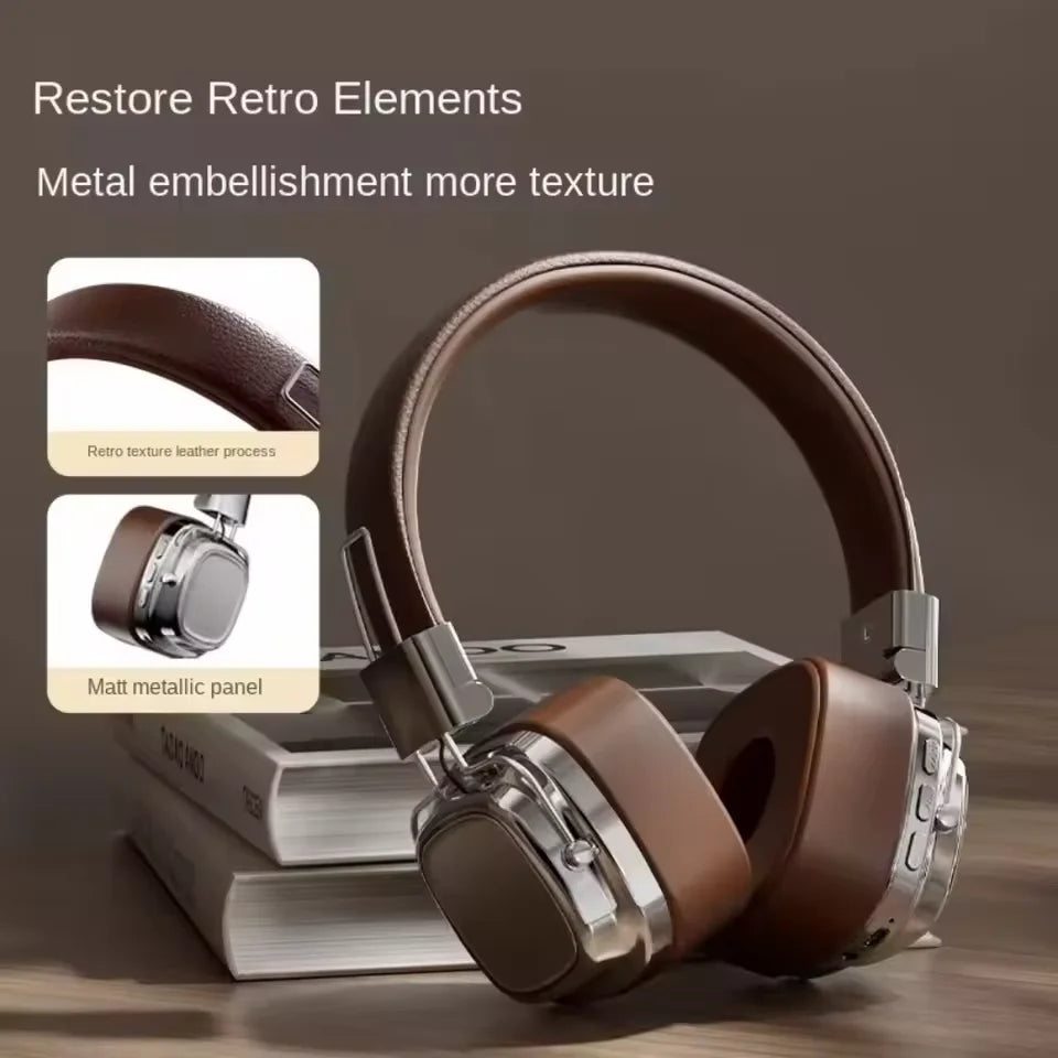 New 5.3 Wireless Bluetooth Foldable Headphones Gamer's Choice Retro Over-Ear Headphones DJ Stereo Sound Bluetooth