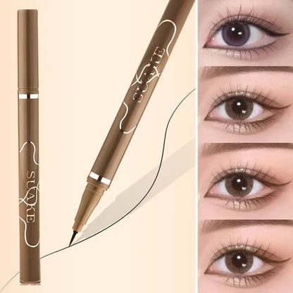 Regalos navideños para niñas, lápiz delineador de ojos suave y muy fino, lápiz delineador de ojos resistente al agua de secado rápido de larga duración, adecuado para principiantes