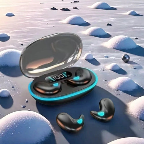 X55 Sleep Headphones, Mini Wireless Earbuds for Work, TWS Bluetooth Stereo Hidden Headphones with Mic, HD Call, Waterproof