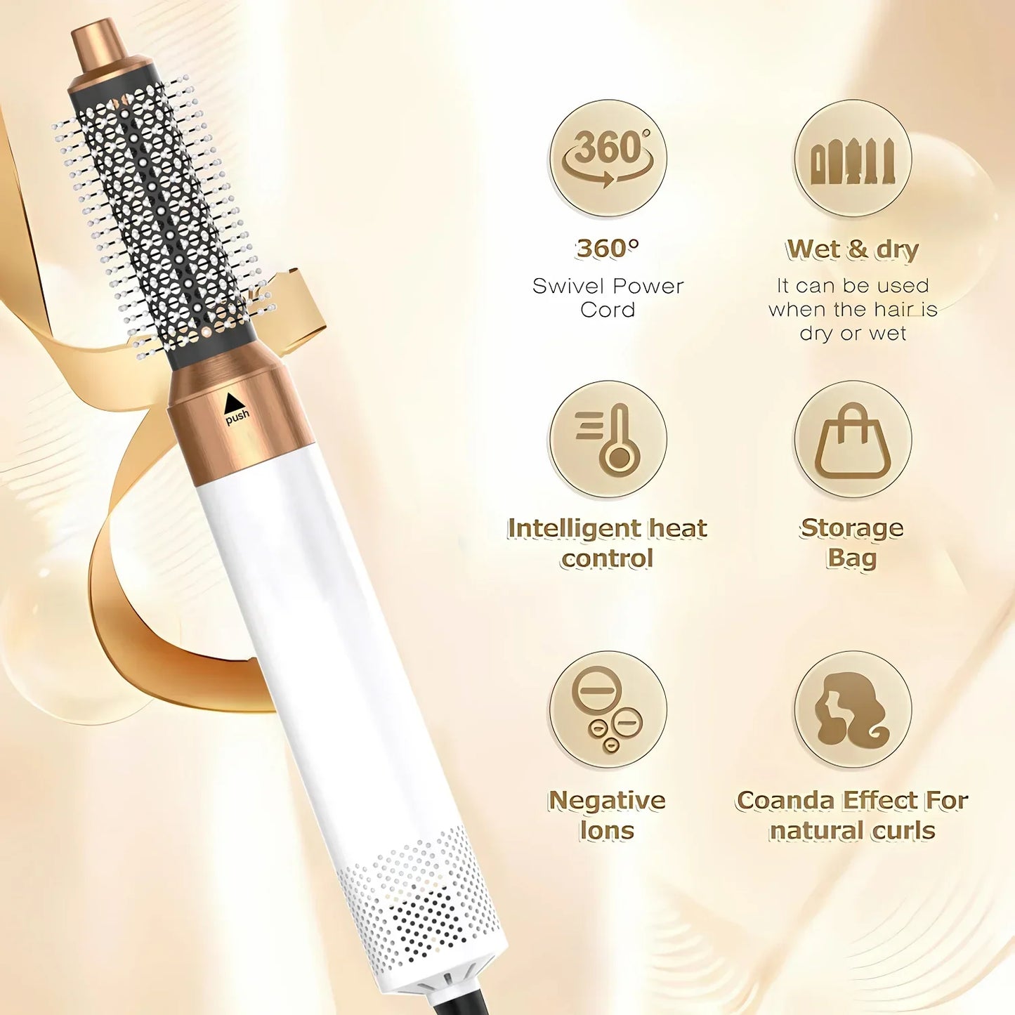Secador de pelo profesional 5 en 1, peine de aire caliente, rizador para Dyson Airwrap, herramienta de estilismo, alisador de pelo, herramienta de peluquería