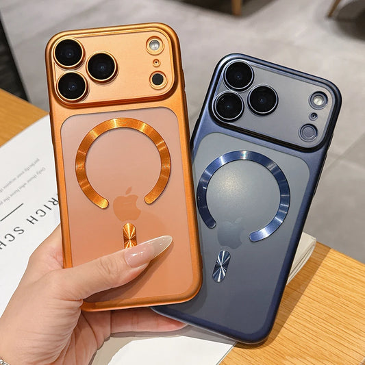 Luxury Matte Translucent Magnetic Case for iPhone 17 Pro Max 17Pro 17 Air, Magsafe Wireless Charging Camera Protective Cover, for iPhone 17 Pro Max