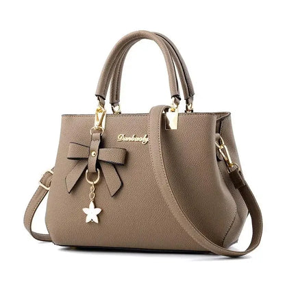 Bolsos de mensajero para mujer con colgante de flor, bolsos de moda para oficina para mujer, bolso puro para mujer, nuevos bolsos de hombro tipo bandolera