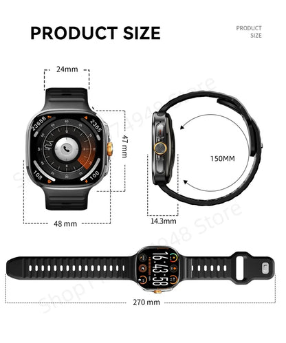 Smartwatch M99 5G with 2.4-inch AMOLED display and 900W rotating camera, with WIFI, GPS, compass, NFC, and Bluetooth. Smartwatch for men and women. ⌚📱✨