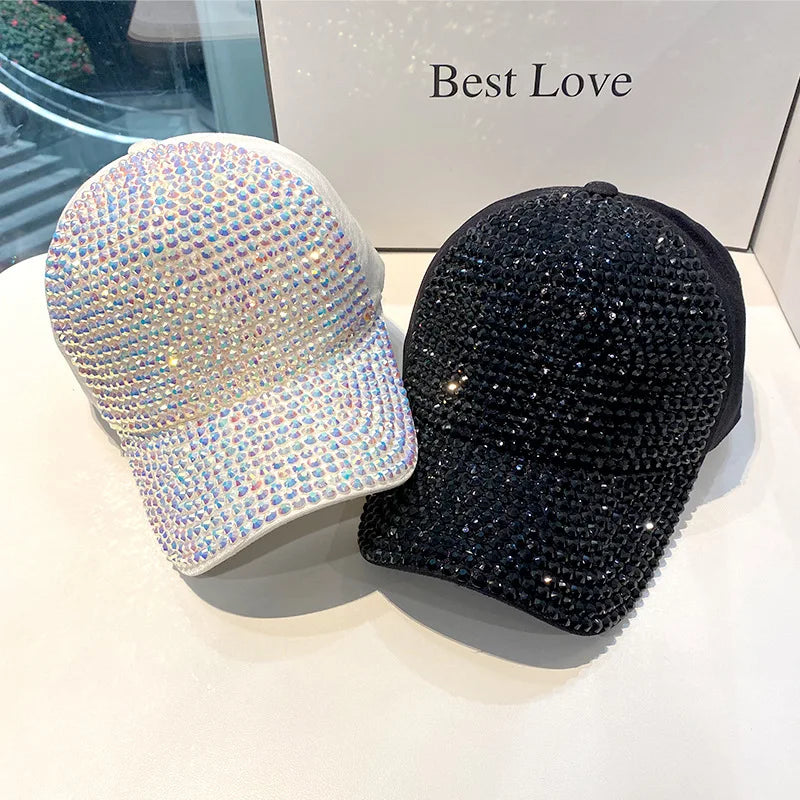 CNTANG gorra de béisbol de verano para mujer, gorras con diamantes de imitación para primavera y otoño, gorras de hip hop con personalidad a la moda para mujer, Snapback