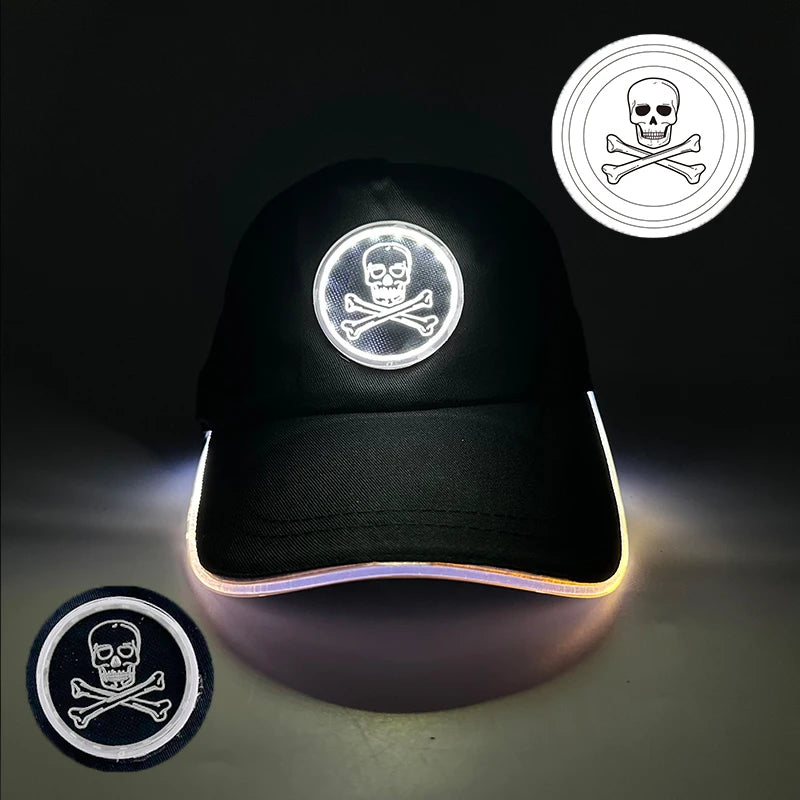 Sombrero fluorescente LED de fibra óptica, gorra de béisbol brillante de neón, suministros de fiesta de baile, sombrero de Rap de hip hop, accesorios de Club, disfraz