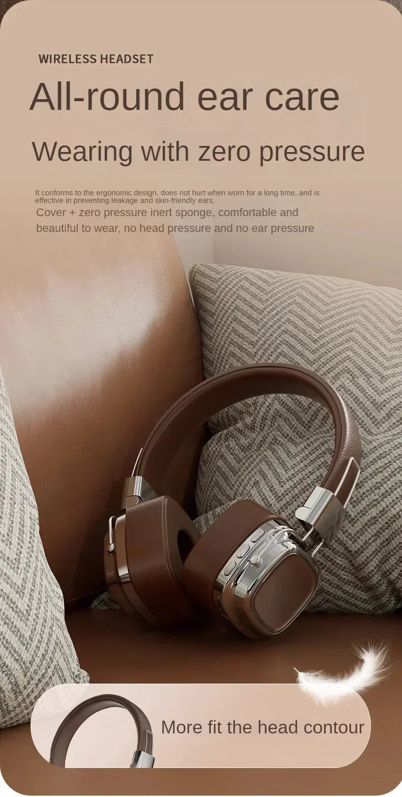 New 5.3 Wireless Bluetooth Foldable Headphones Gamer's Choice Retro Over-Ear Headphones DJ Stereo Sound Bluetooth