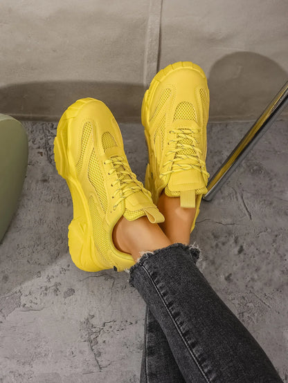 Zapatos De plataforma De verano para Mujer, Zapatos deportivos informales, versátiles, De fondo suave, transpirables, para correr, Zapatos De Mujer