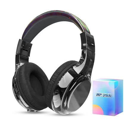 Kids Gradient Bluetooth Headphones, Wireless Over-Ear Headsets for Girls with Mic, Foldable Lightweight Headphones for School Travel
