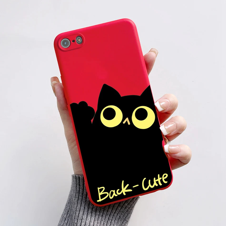 For iPhone 5 5S Case Cute Bear Cartoon Frog Painted Soft Cover For iPhone SE 2016 2020 2022 SE2 Silicone Phone Case Coque Funda