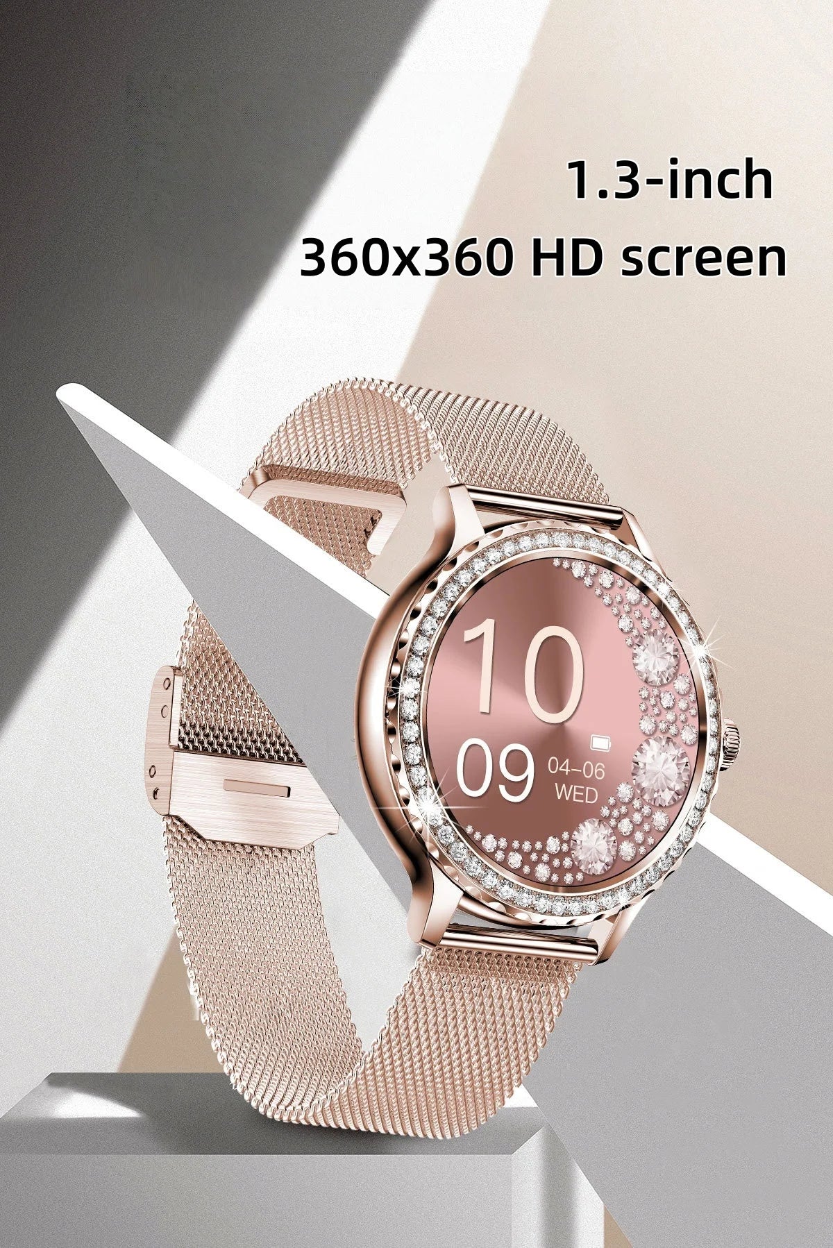Reloj inteligente de moda para mujer NX19 llamada bluetooth pulsera deportiva inteligente IP68 reloj impermeable con diamantes