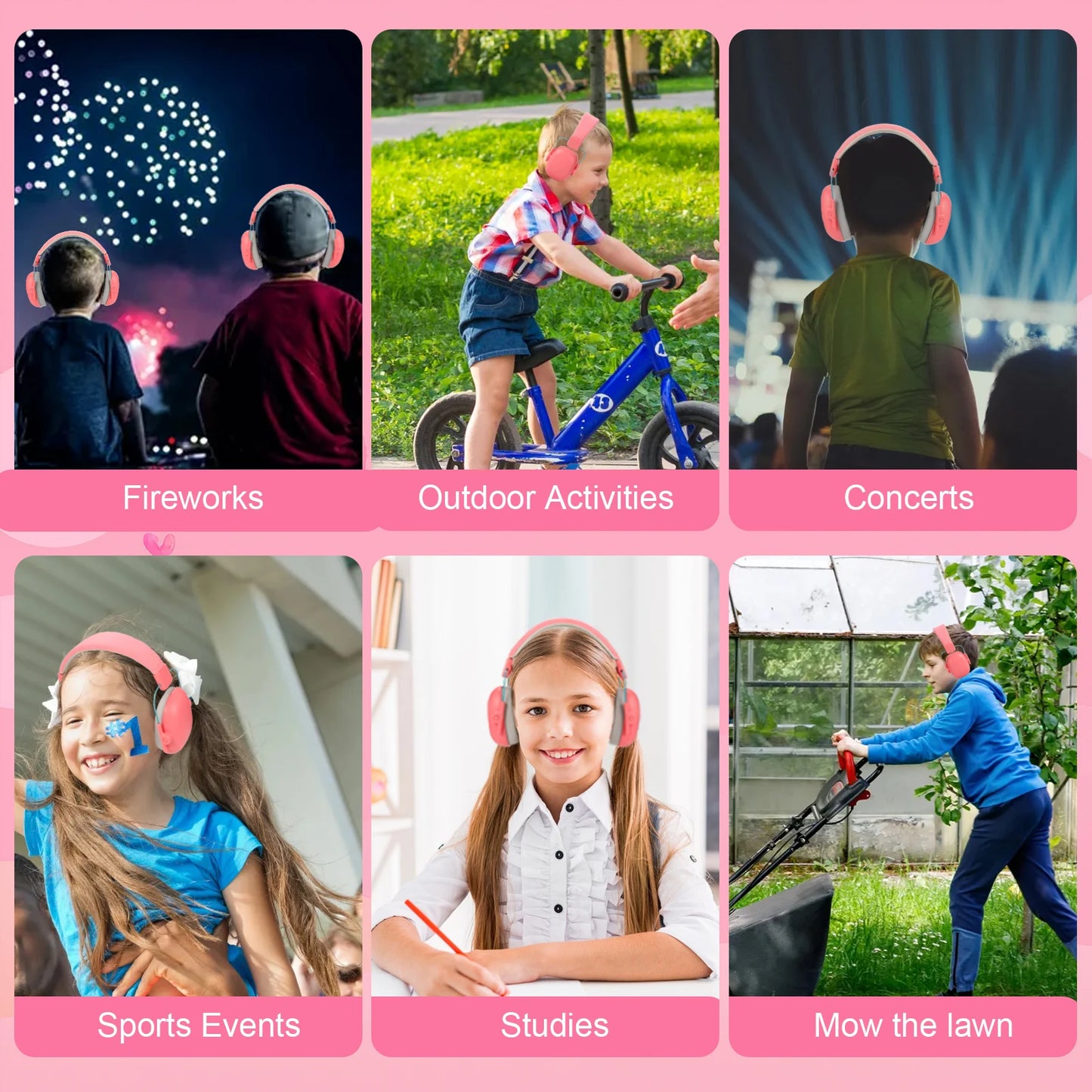 Kids protective ear muffs, 27dB hearing protection, soundproof headphones, safety reduction, noise cancelling