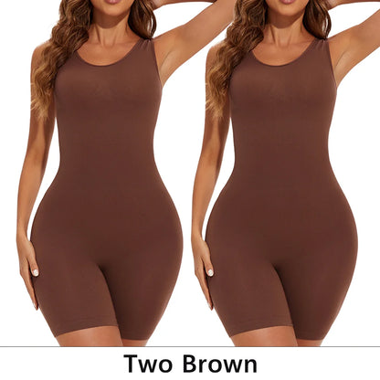 POKARLA Sexy Full Coverage Bodysuits, Thigh Shaper, Wide Shoulder Strap Shapewear Bodysuit, Seamless Girdle, Slimming.