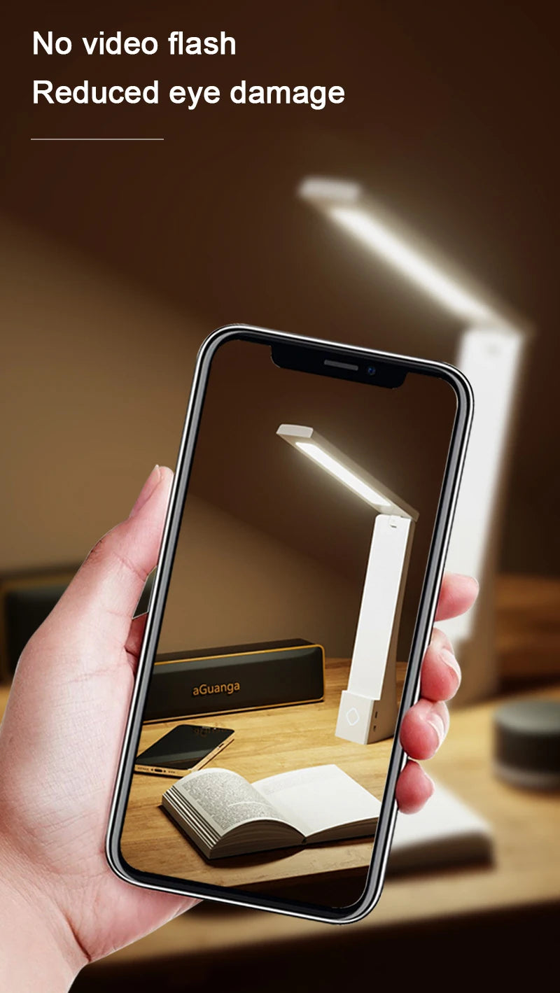 Lámpara de escritorio Led, luces de mesa plegables con carga y taponamiento, protección ocular, lámpara de escritorio de aprendizaje, accesorio de iluminación para dormitorio y mesita de noche