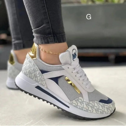 Zapatillas De deporte informales para Mujer, Zapatos planos De malla, cuñas transpirables De alta calidad, Zapatos De Mujer De estilo Preppy De otoño