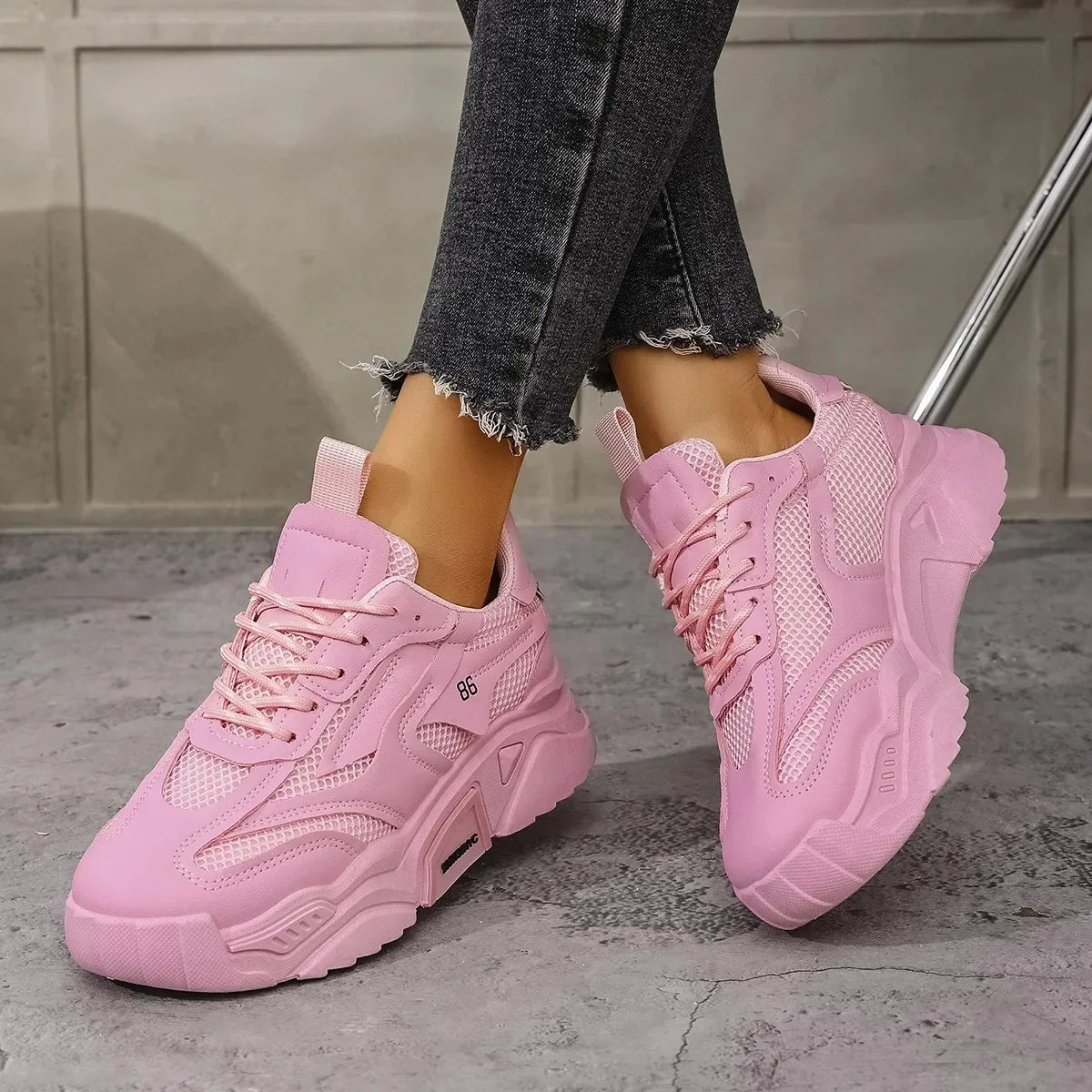 Zapatos De plataforma De verano para Mujer, Zapatos deportivos informales, versátiles, De fondo suave, transpirables, para correr, Zapatos De Mujer