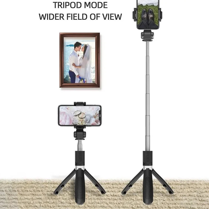 H1 Wireless Bluetooth Selfie Stick Tripod Monopod Phone Holder for Outdoor Travel 3 in 1