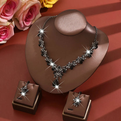 3 Pcs New Fashion Necklace Sets for Women Water Drop Necklace Choker Pendant Jewelry Set for Prom Birthday Wedding Bridal