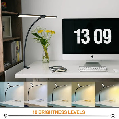 Lámpara de escritorio con Clip Led de un solo cabezal, lámparas de mesa de ordenador regulables, Monitor, luz de arquitecto, lámpara de mesa para luces de lectura de oficina
