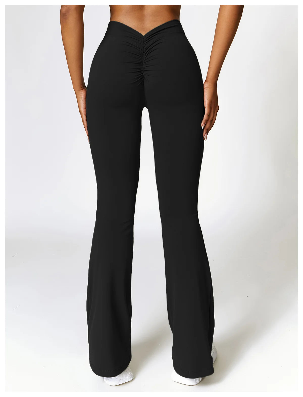 Women's V-shaped Yoga Pants, Flared Leggings, High-Waisted Wide-Leg Pants, Sports Flared Pants for Gym and Fitness, Dance Pants.