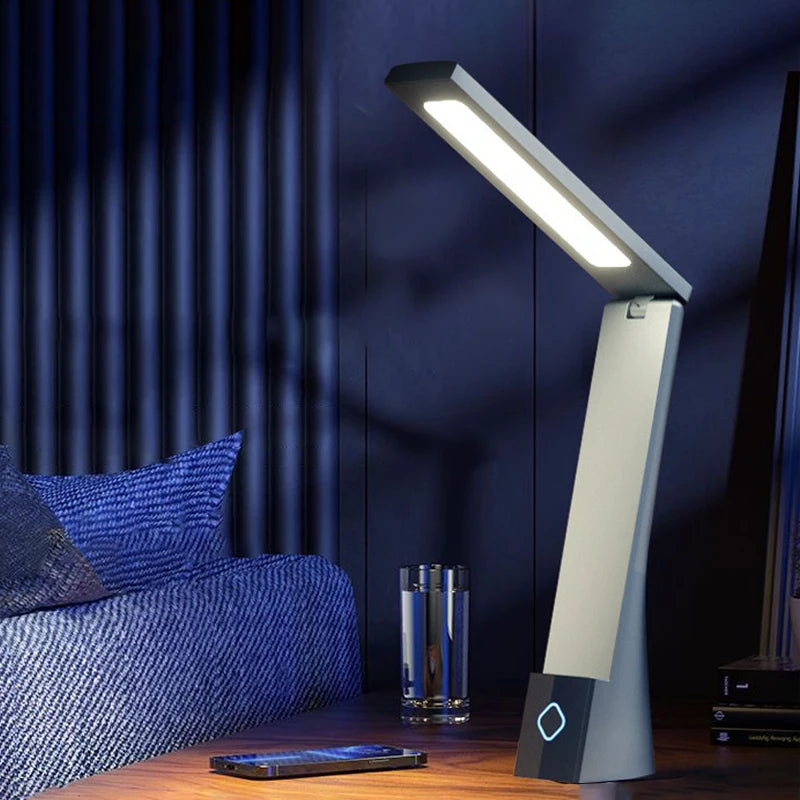 Lámpara de escritorio Led, luces de mesa plegables con carga y taponamiento, protección ocular, lámpara de escritorio de aprendizaje, accesorio de iluminación para dormitorio y mesita de noche