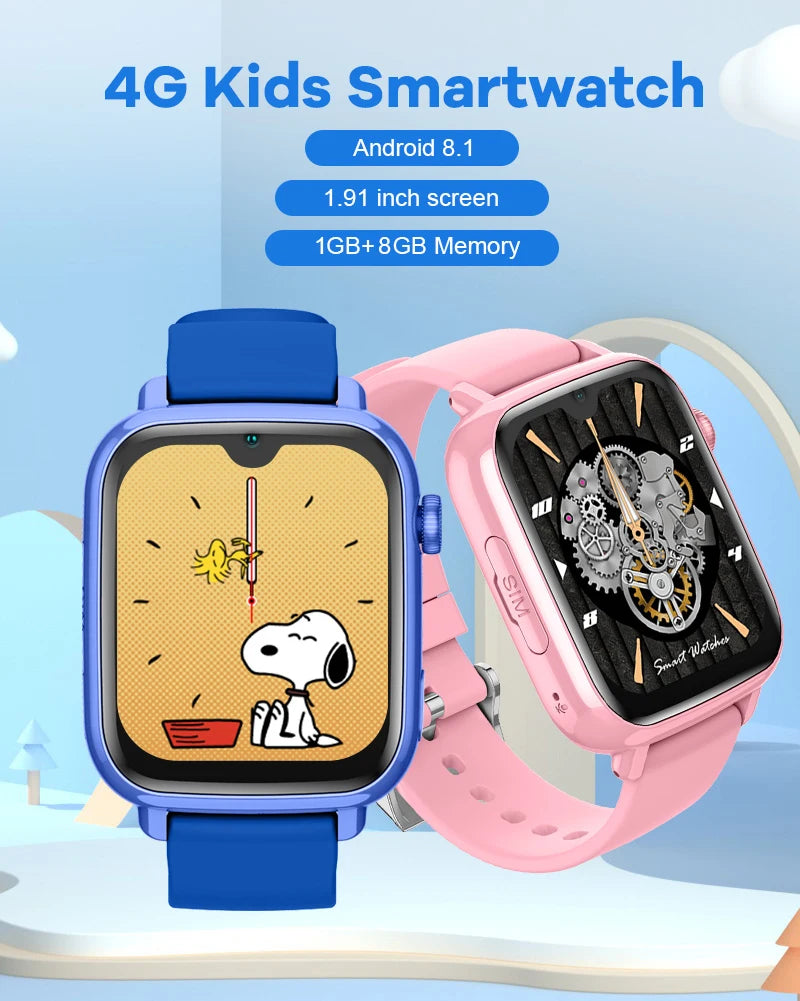 4G Smart Watch for Girls and Boys, GPS, WIFI, Video Call, SOS App, Download, Kids Smart Watch, Camera Monitor, Tracker, Location, Phone Watch