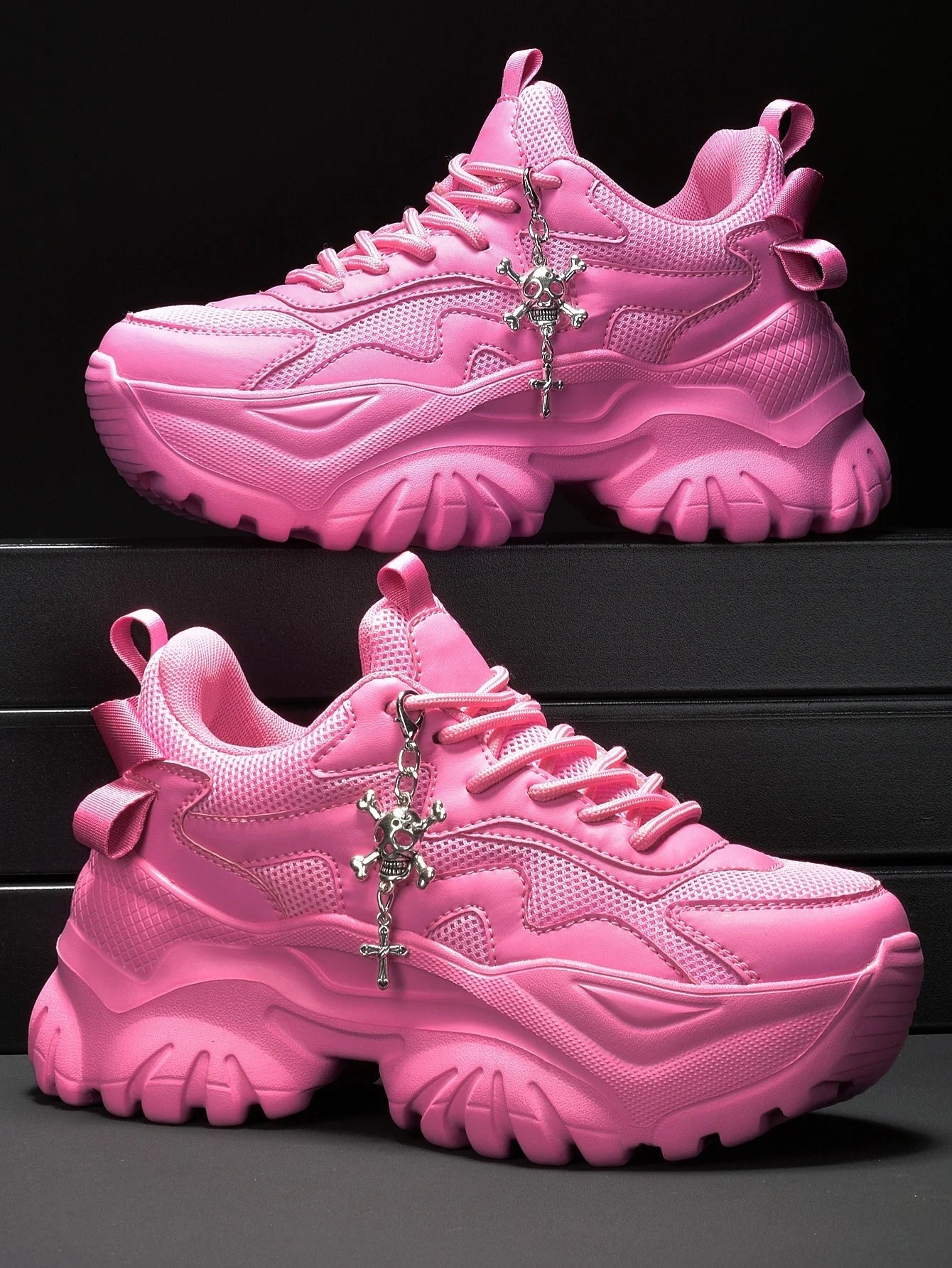 Zapatos vulcanizados informales para mujer, zapatillas ligeras con plataforma negra y tacones altos, estilo punk de Halloween para mujer