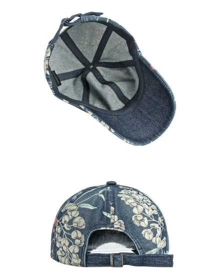 LDSLYJR-gorra de béisbol vaquera con estampado de flores para hombre y mujer, gorro ajustable con Cierre trasero, para exteriores, Primavera, 170