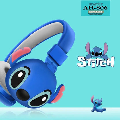 New AH-806 Bluetooth Wireless Headphones with HIFI Stereo Sound, Foldable, with Microphone, Gift for Kids, Anime and Cartoon Design
