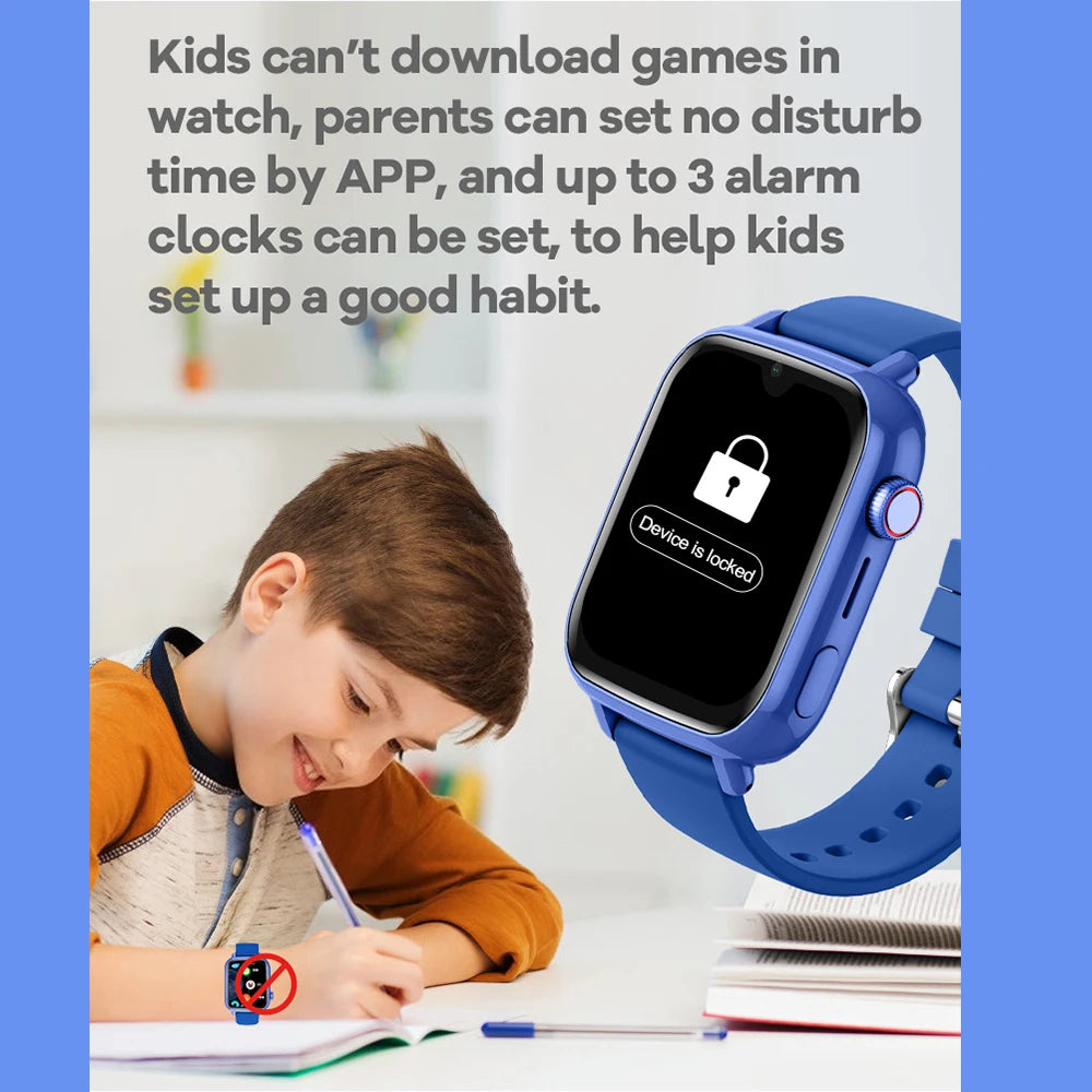 4G Smart Watch for Girls and Boys, GPS, WIFI, Video Call, SOS App, Download, Kids Smart Watch, Camera Monitor, Tracker, Location, Phone Watch