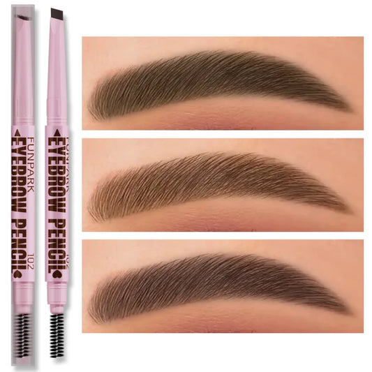 2-in-1 Eyebrow Pencil, Professional Cosmetics, Women's Makeup, 5 Colors, Waterproof Eyebrow Tattoo Brush, Long-lasting Eyebrow Pencil